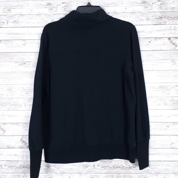 MTA Sport Womens Sweatshirt M Cowl Neck Black 171A - Picture 3 of 6